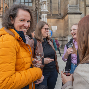 Bei der Agape am Domplatz