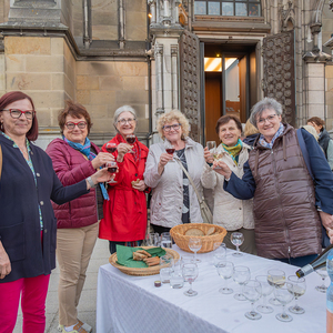 Bei der Agape am Domplatz